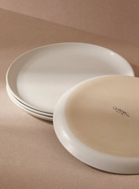 Stoneware Flat Dinner Plate | Edan 11.2": Matte Black GHARYAN Stoneware & More