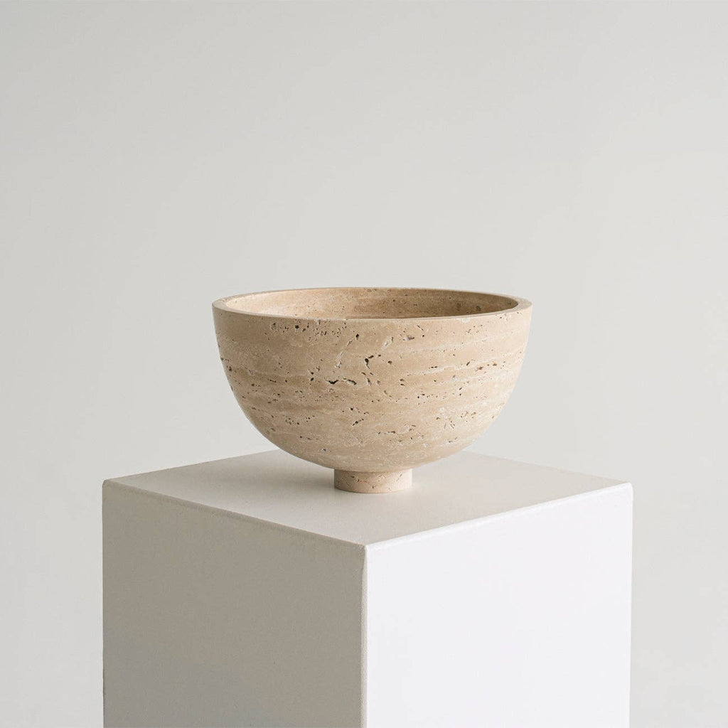 TRAVERTINE FRUIT BOWL - CENTERPIECE Kiwano Concept