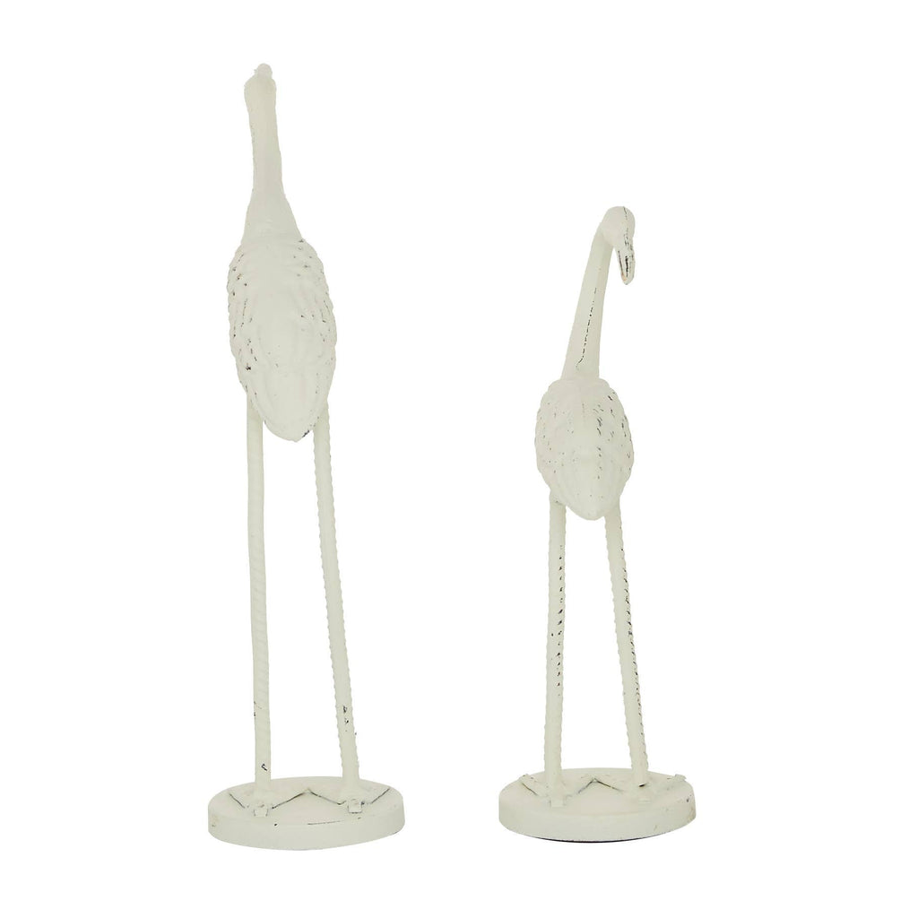 Coastal White Metal Sculpture Set UMA Home Decor