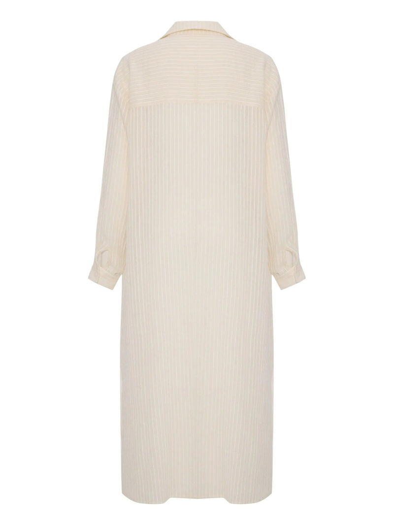 Voyage Shirt Dress - White Stripes: White Stripes / One Size The Handloom