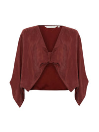 Lucid Knot Top - Burgundy: Burgundy / One Size The Handloom