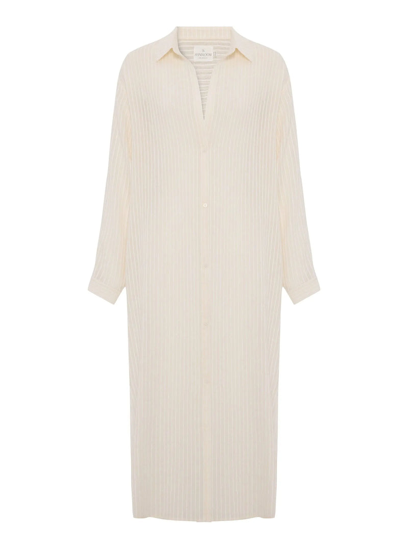 Voyage Shirt Dress - White Stripes: White Stripes / One Size The Handloom