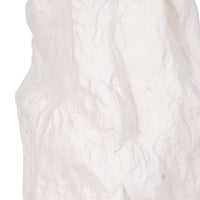 Ceramic Abstract Jagged Textured Vase - White, 17 in. Sagebrook Home