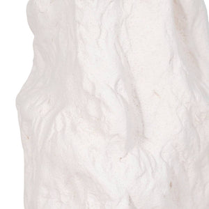 Ceramic Abstract Jagged Textured Vase - White, 17 in. Sagebrook Home