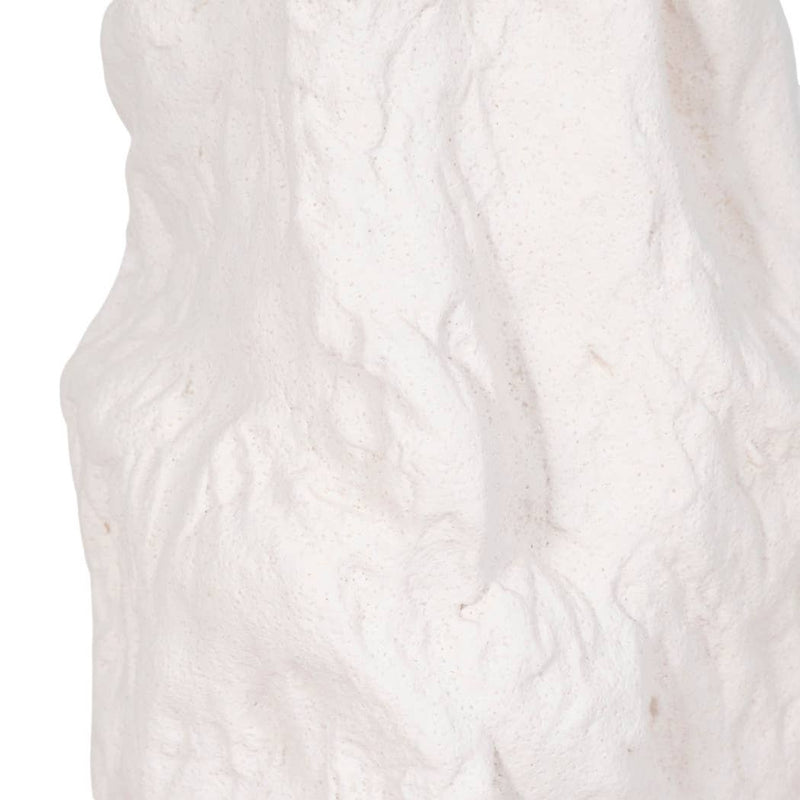 Ceramic Abstract Jagged Textured Vase - White, 17 in. Sagebrook Home