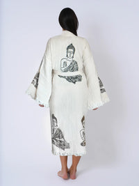 One Size Woman’s Organic Robe Buddha Kimono
