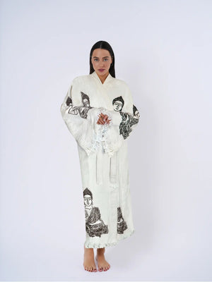 One Size Woman’s Organic Robe Buddha Kimono Million Dollar Style