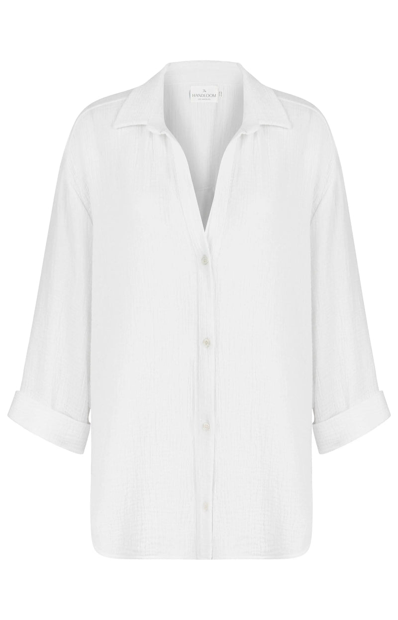 The Handloom Echo Maxi Shirt - White