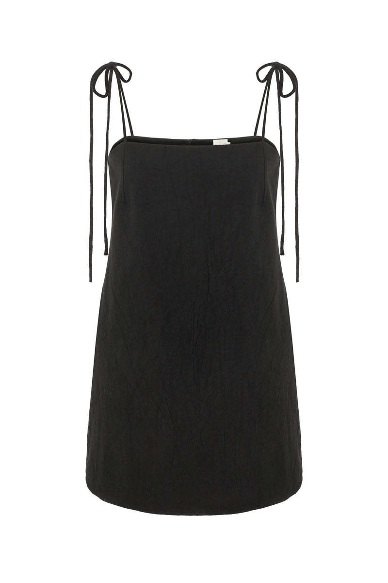 The Handloom Love Buzz Mini Dress - Black The Handloom