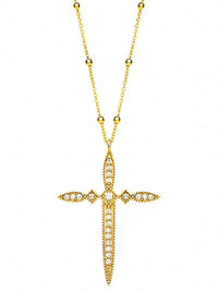 Nayla Jewelry Cross Pendant CZ Diamonds Necklace Nayla Jewelry
