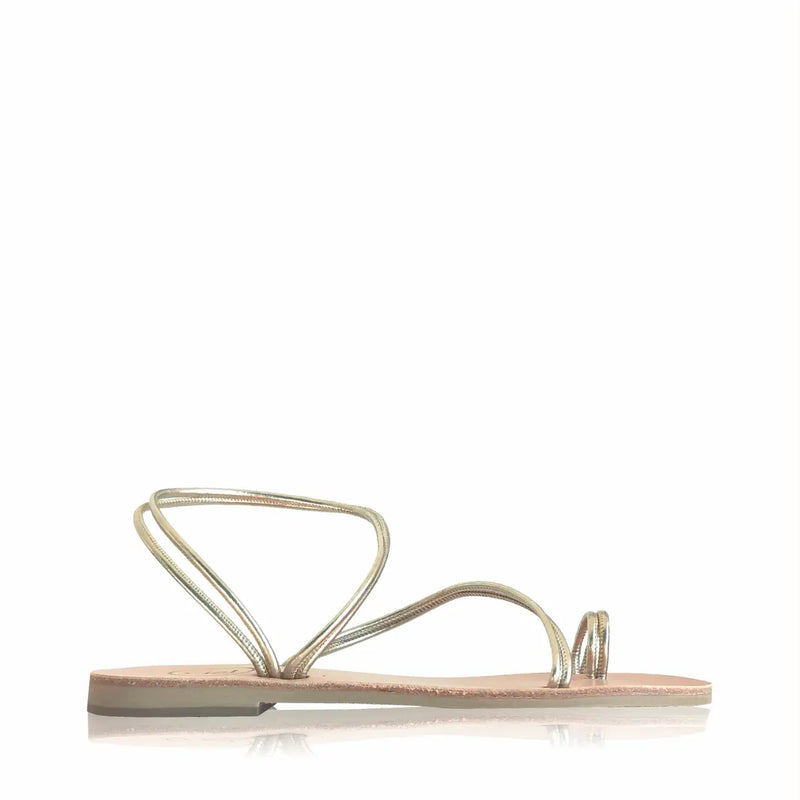 PALM Sandals in Gold leather by Ciel