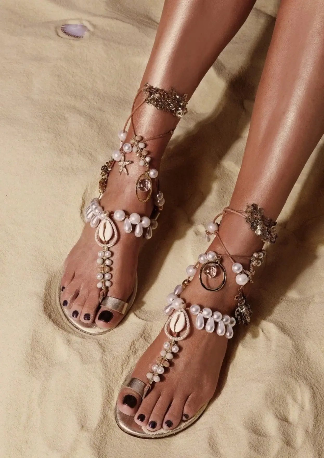 Elina linardaki sales pearl sandals