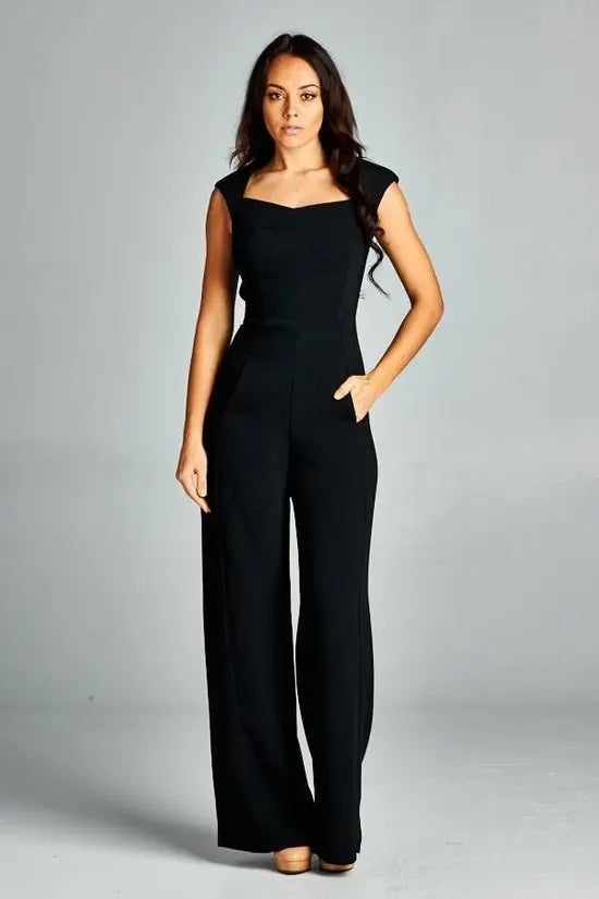 Work It Pantsuit Black Jumpsuit Million Dollar Style