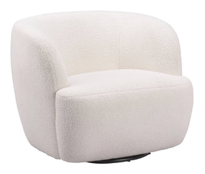 Govan Swivel Chair: Ivory Zuo Modern