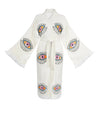 Organic cotton One Size Neon women's kimono robe Evil Eye