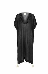 The Handloom Ela Kimono Kaftan - Black The Handloom