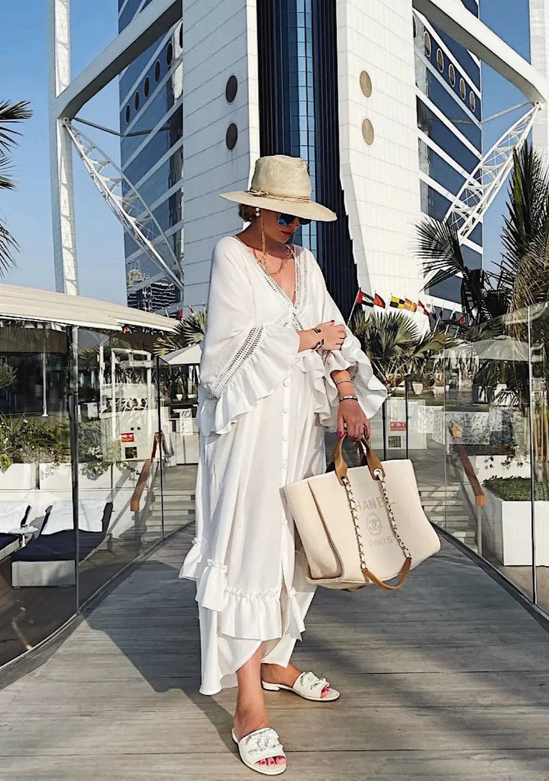 Moodstories White Maxi Dress Marrakesh