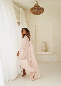 Tan Moodstories Angel Tunic Coverup Kimono Maxi Dress Million Dollar Style