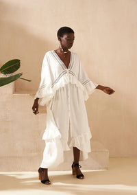 Moodstories White Maxi Dress Marrakesh