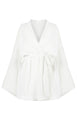 The Handloom Luna Kimono Robe Wrap Dress White