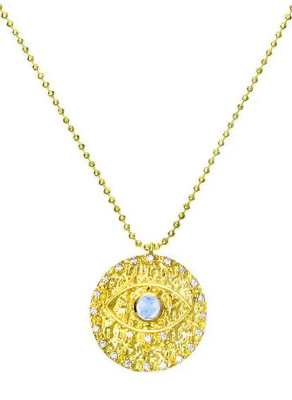 Nayla Jewelry Magical Eye of Protection Talisman Moonstone Necklace